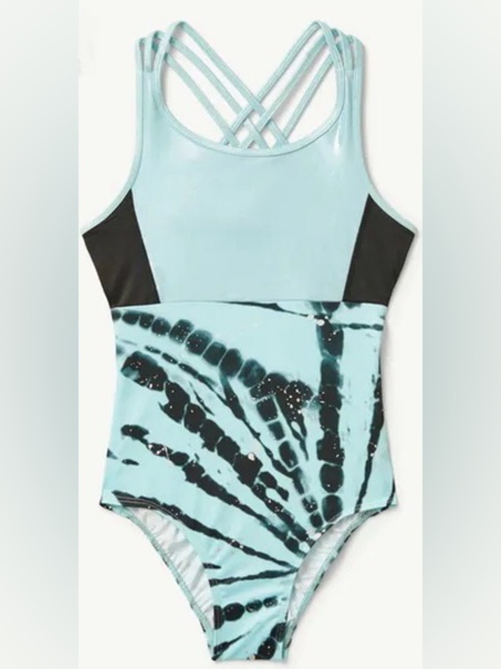 Justice girls strappy back one piece leotard Size large 12/14